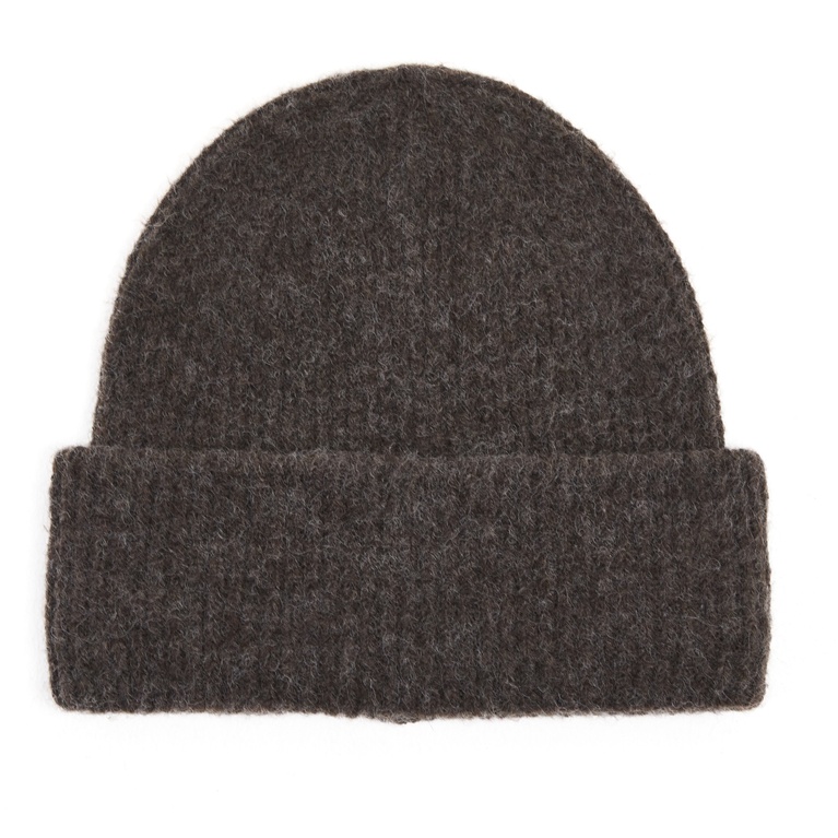 Rib-knit beanie "Bim" Brown